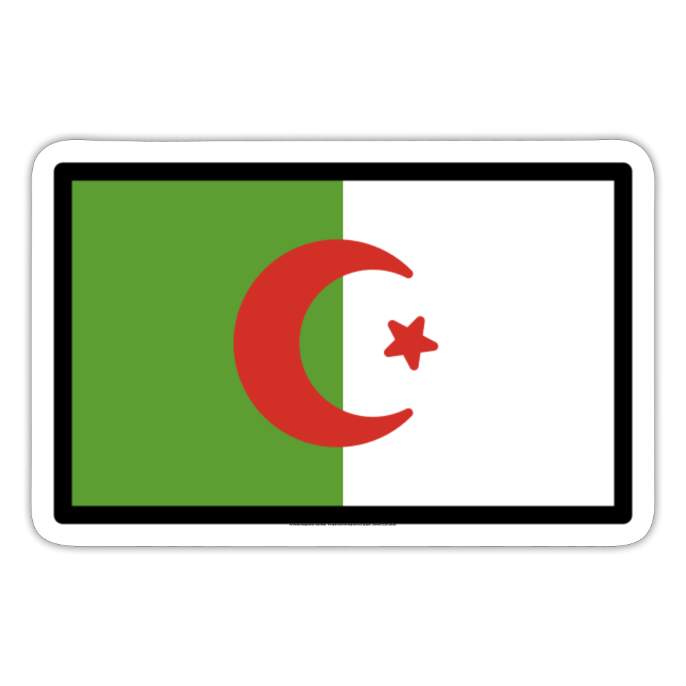 Flag: Algeria Moji Sticker - Emoji.Express - white matte