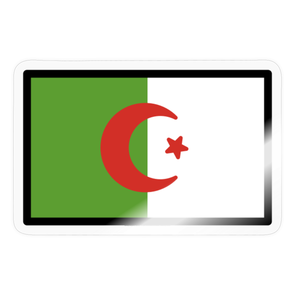 Flag: Algeria Moji Sticker - Emoji.Express - transparent glossy