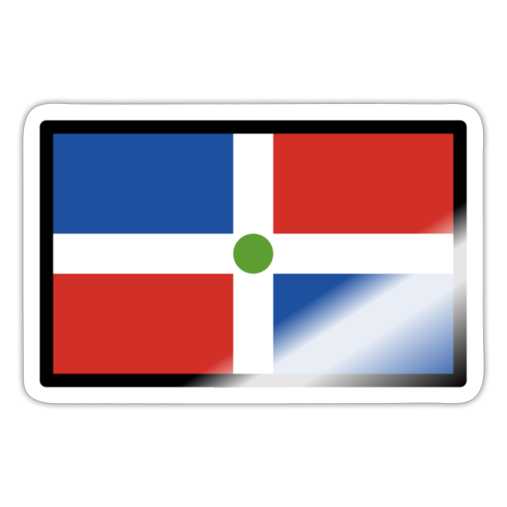 Flag: Dominican Republic Moji Sticker - Emoji.Express - white glossy