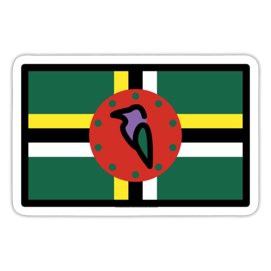 Flag: Dominica Moji Sticker - Emoji.Express - white matte