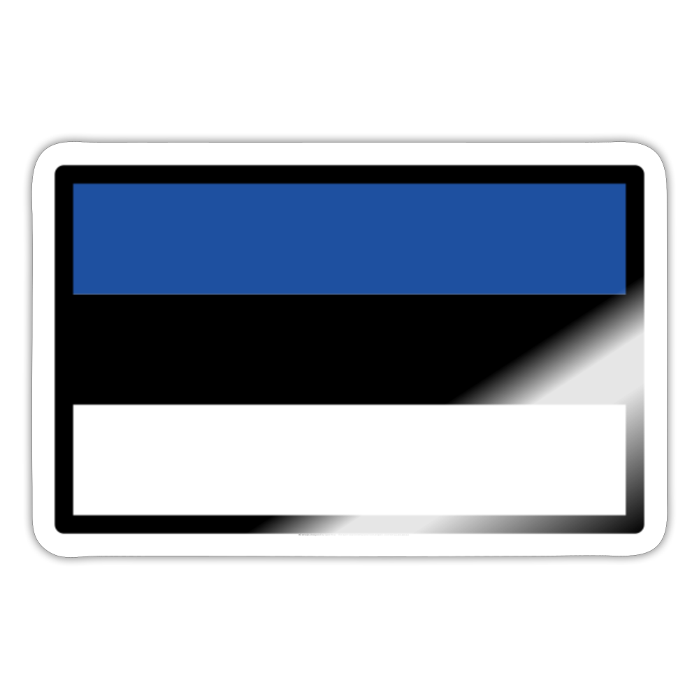 Flag: Estonia Moji Sticker - Emoji.Express - white glossy