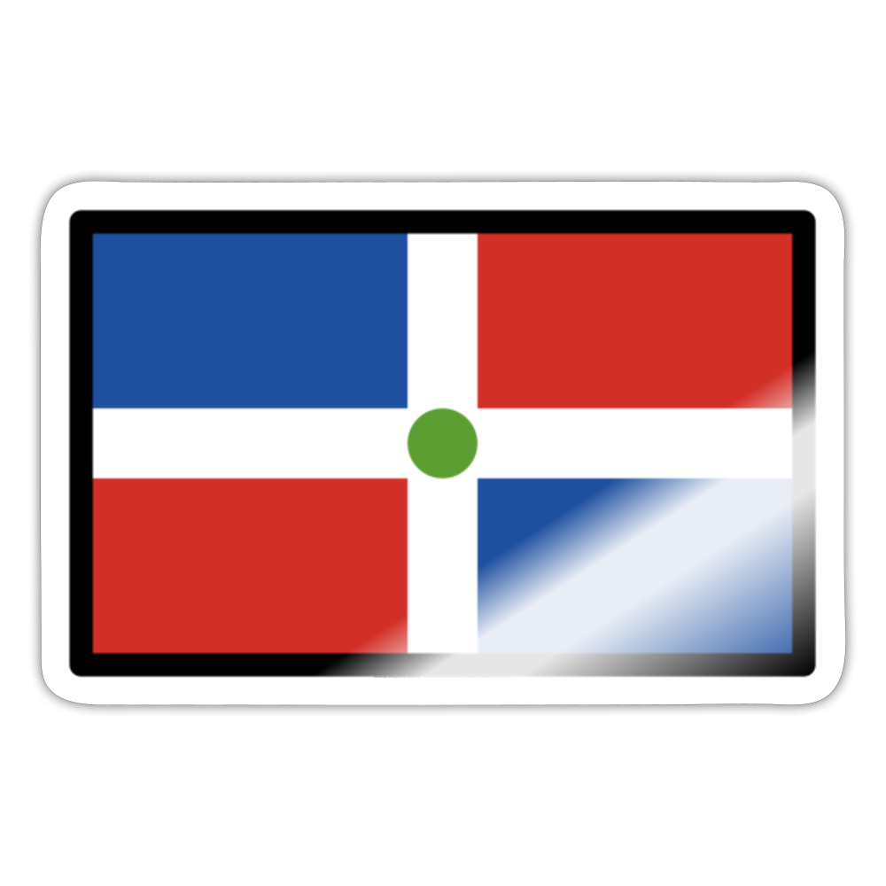 Flag: Dominica Moji Sticker - Emoji.Express - white glossy