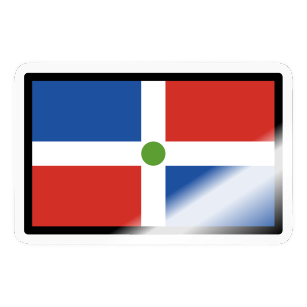 Flag: Dominica Moji Sticker - Emoji.Express - transparent glossy