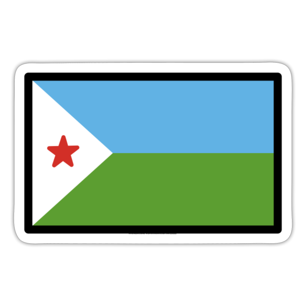 Flag: Djibouti Moji Sticker - Emoji.Express - white matte