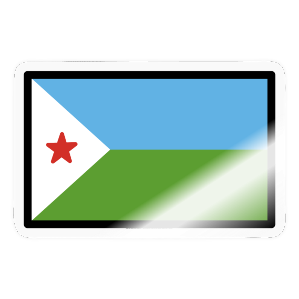 Flag: Djibouti Moji Sticker - Emoji.Express - transparent glossy