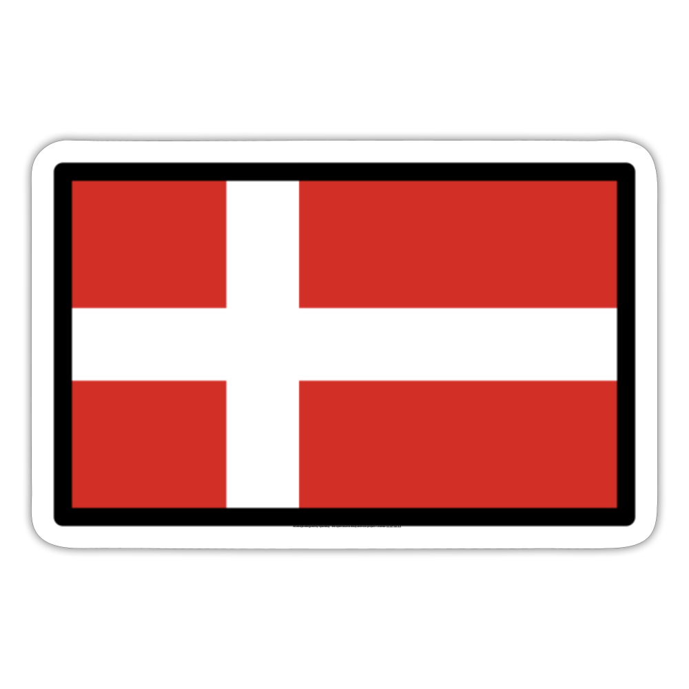 Flag: Denmark Moji Sticker - Emoji.Express - white matte