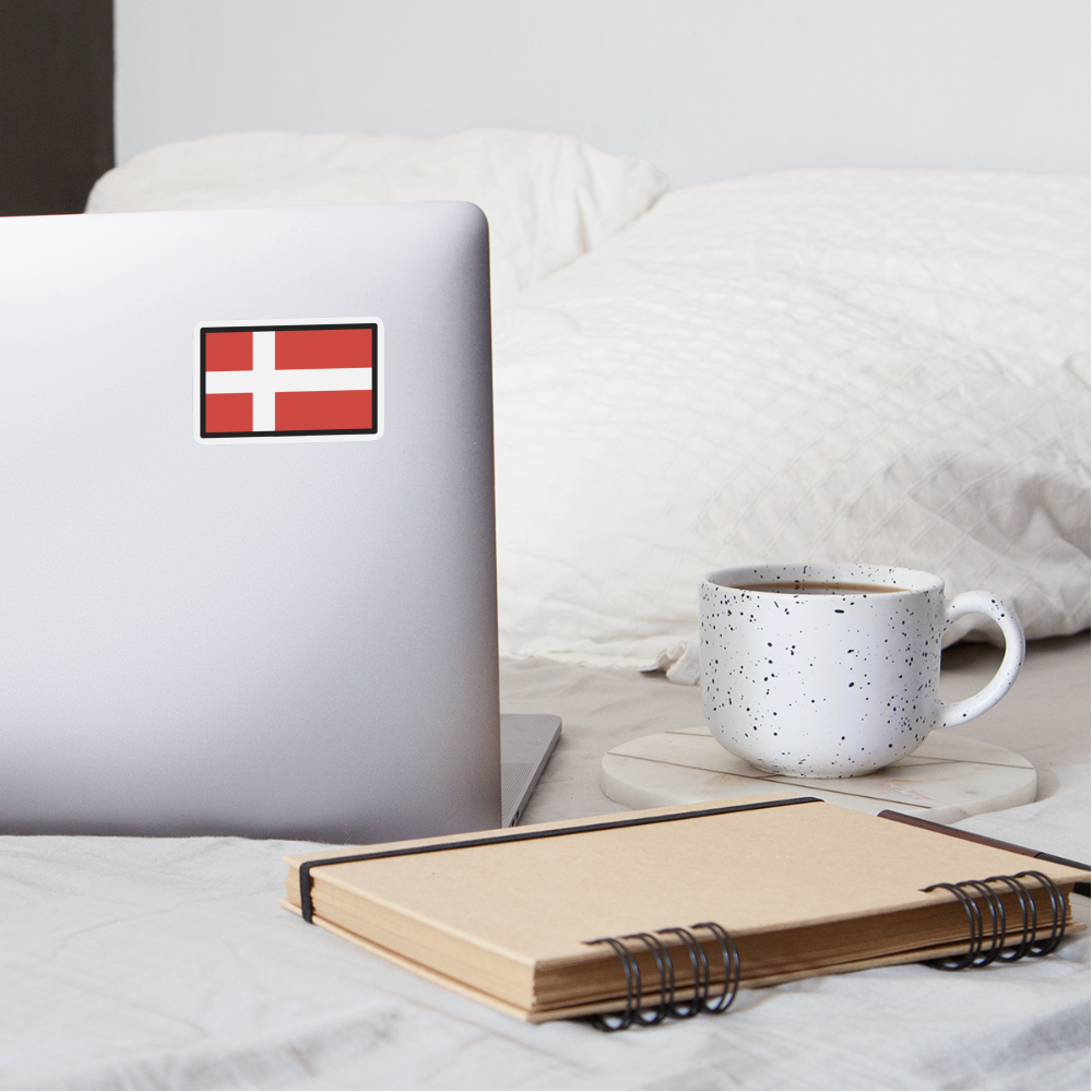 Flag: Denmark Moji Sticker - Emoji.Express - white matte