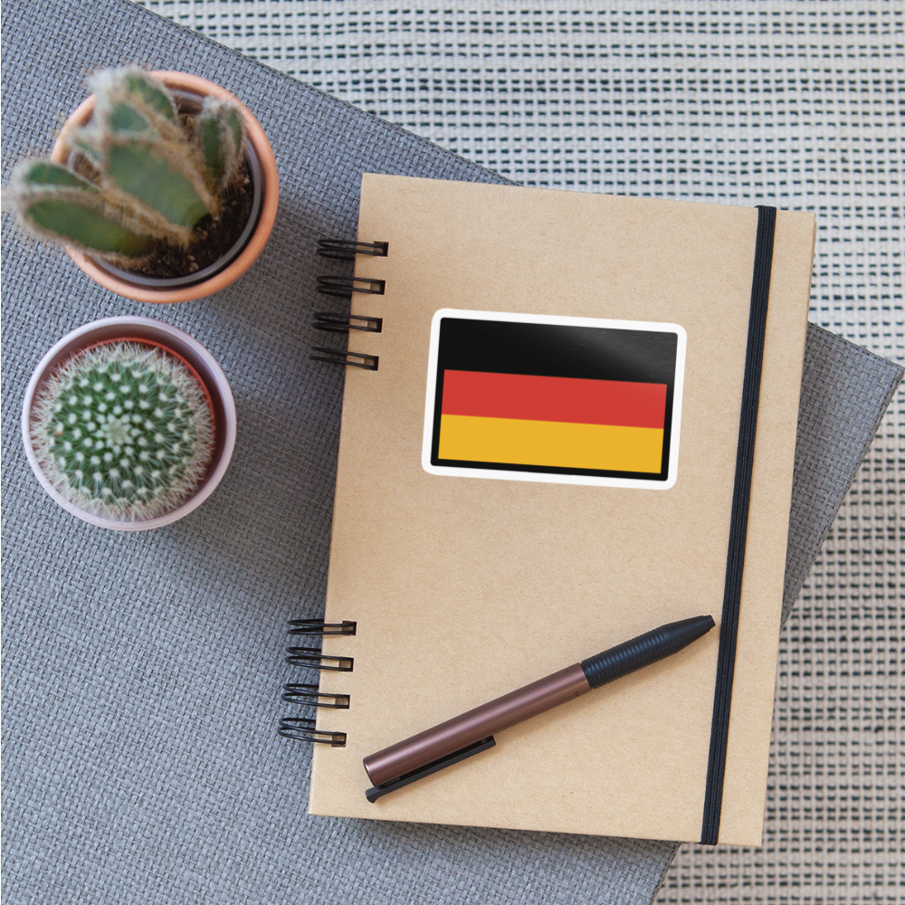 Flag: Germany Moji Sticker - Emoji.Express - white glossy