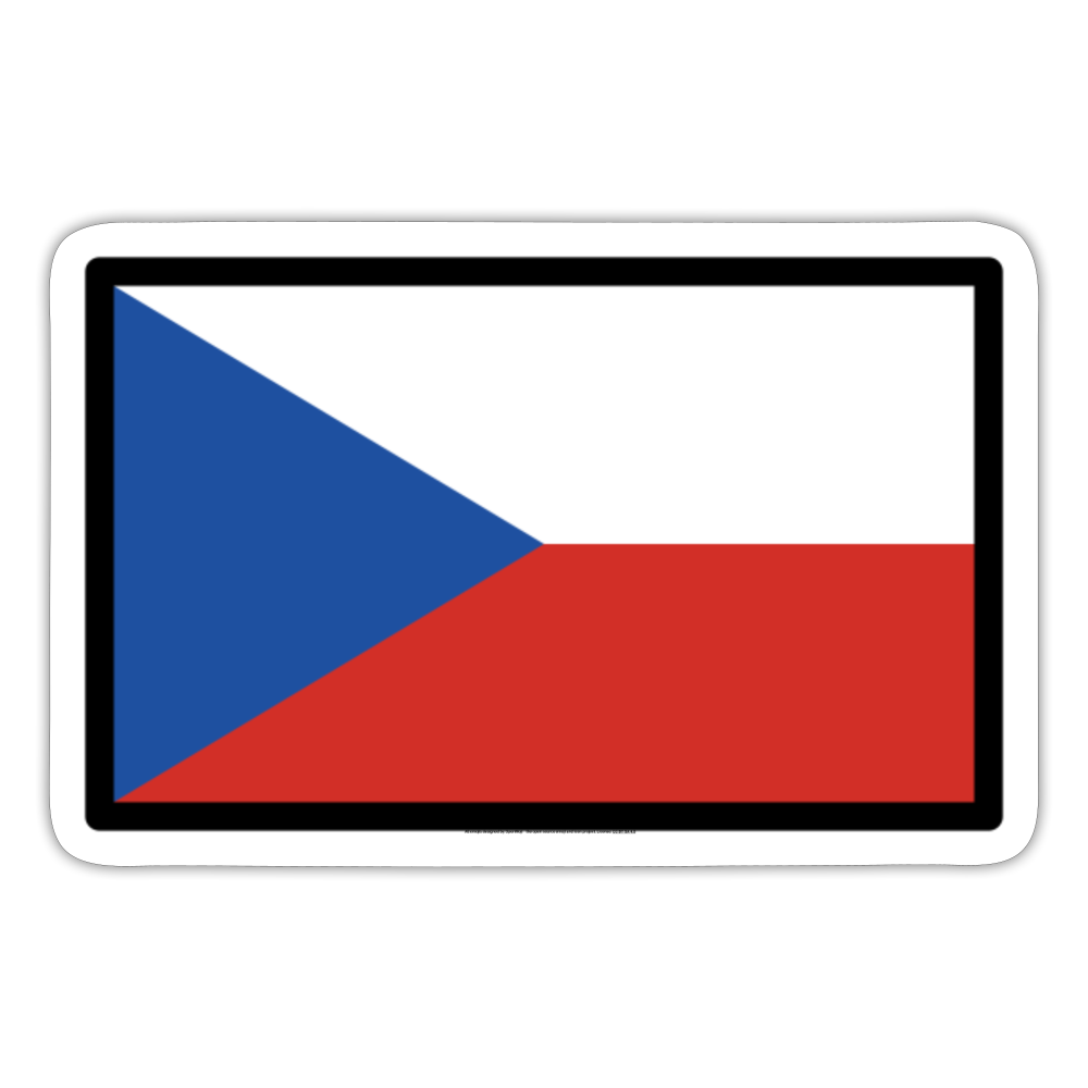 Flag: Czechia Moji Sticker - Emoji.Express - white matte