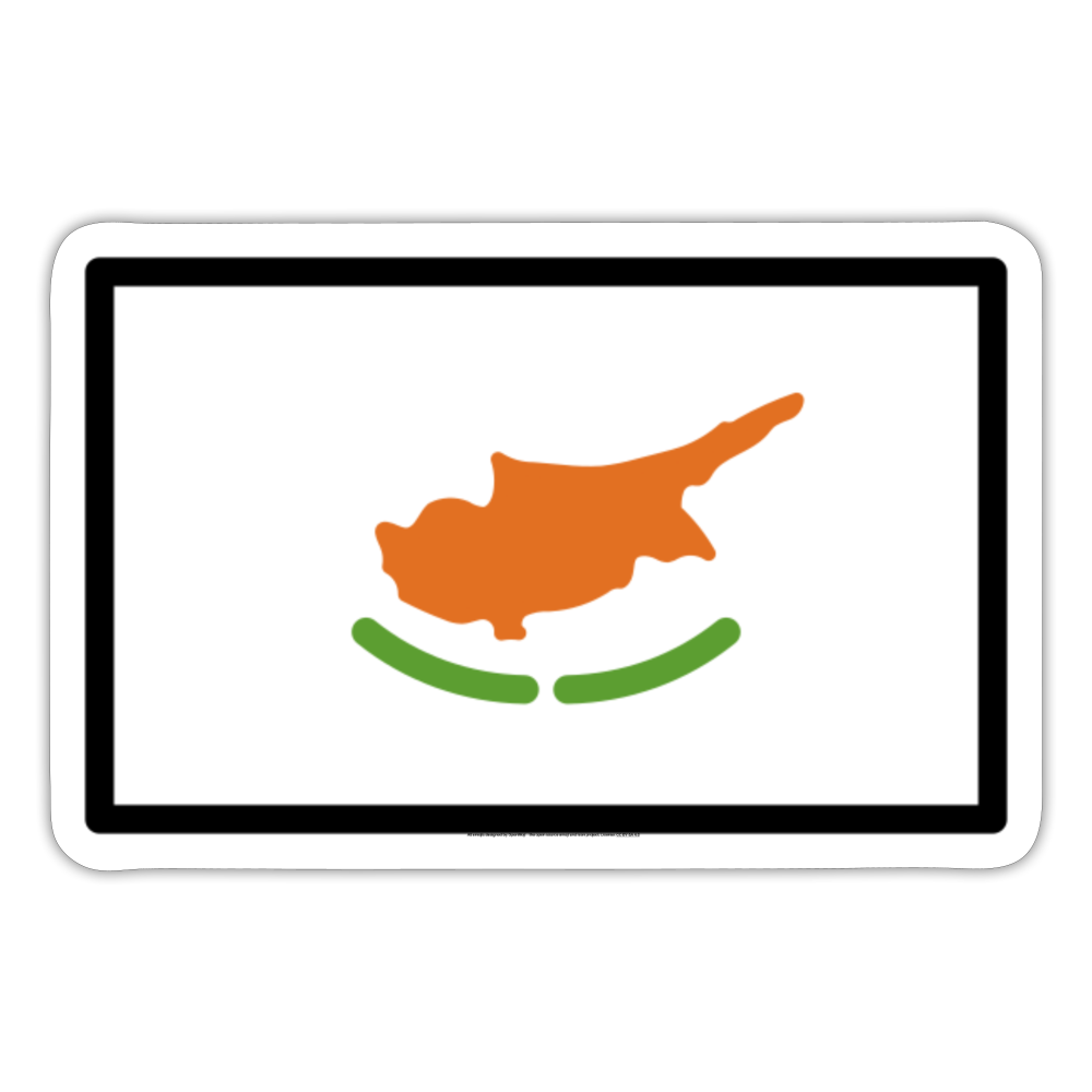 Flag: Cyprus Moji Sticker - Emoji.Express - white matte
