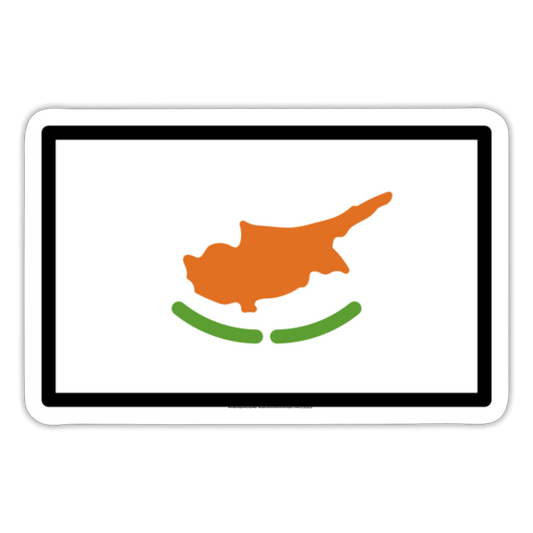 Flag: Cyprus Moji Sticker - Emoji.Express - white matte