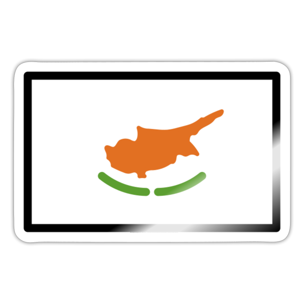 Flag: Cyprus Moji Sticker - Emoji.Express - white glossy