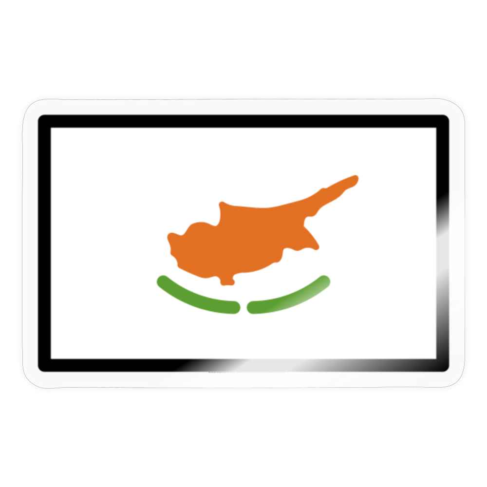 Flag: Cyprus Moji Sticker - Emoji.Express - transparent glossy