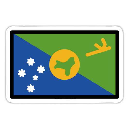 Flag: Christmas Island Moji Sticker - Emoji.Express - white matte
