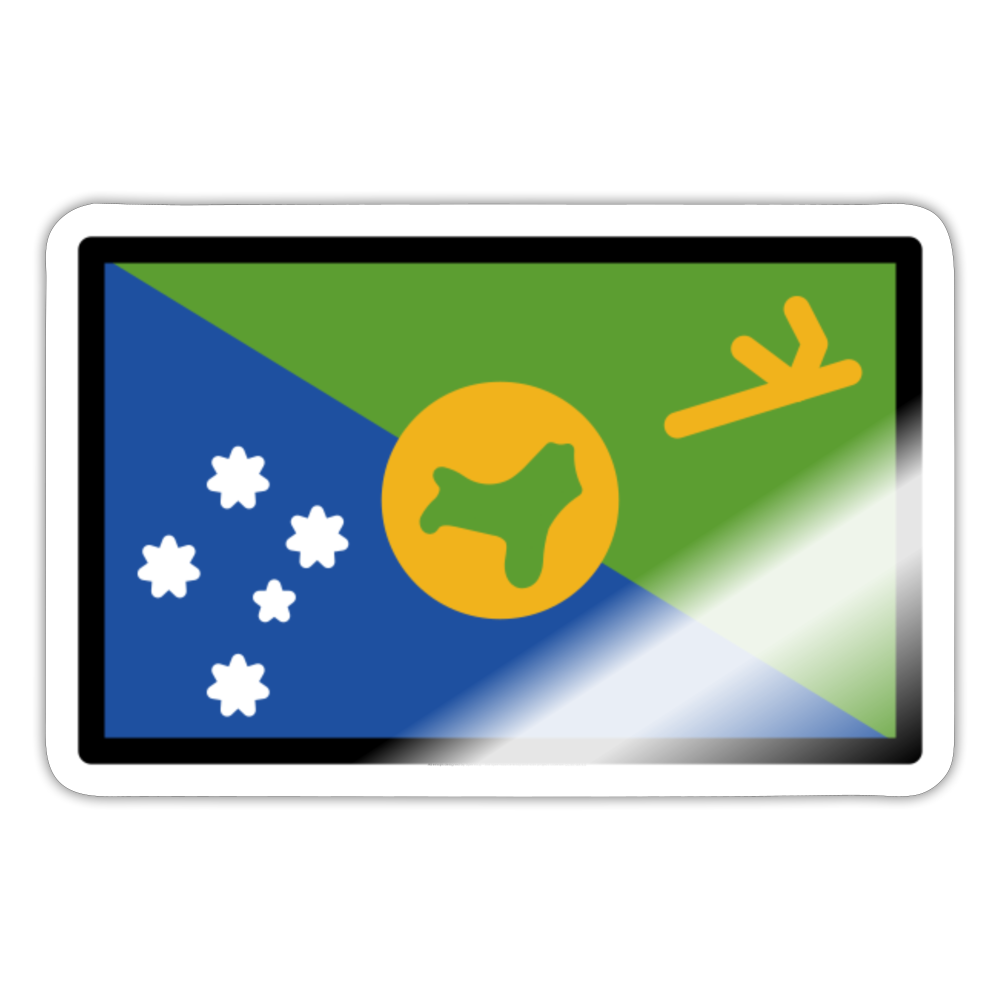 Flag: Christmas Island Moji Sticker - Emoji.Express - white glossy