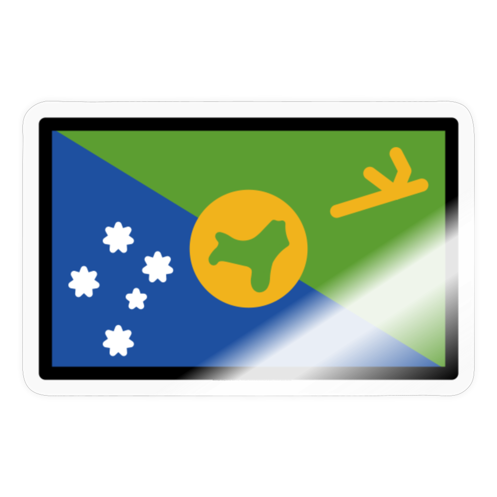 Flag: Christmas Island Moji Sticker - Emoji.Express - transparent glossy