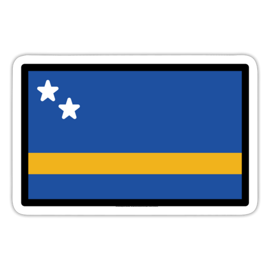 Flag: Curaçao Moji Sticker - Emoji.Express - white matte