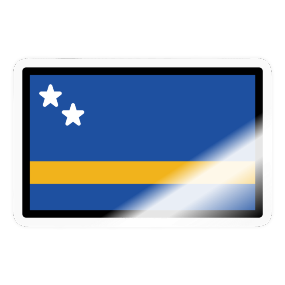 Flag: Curaçao Moji Sticker - Emoji.Express - transparent glossy