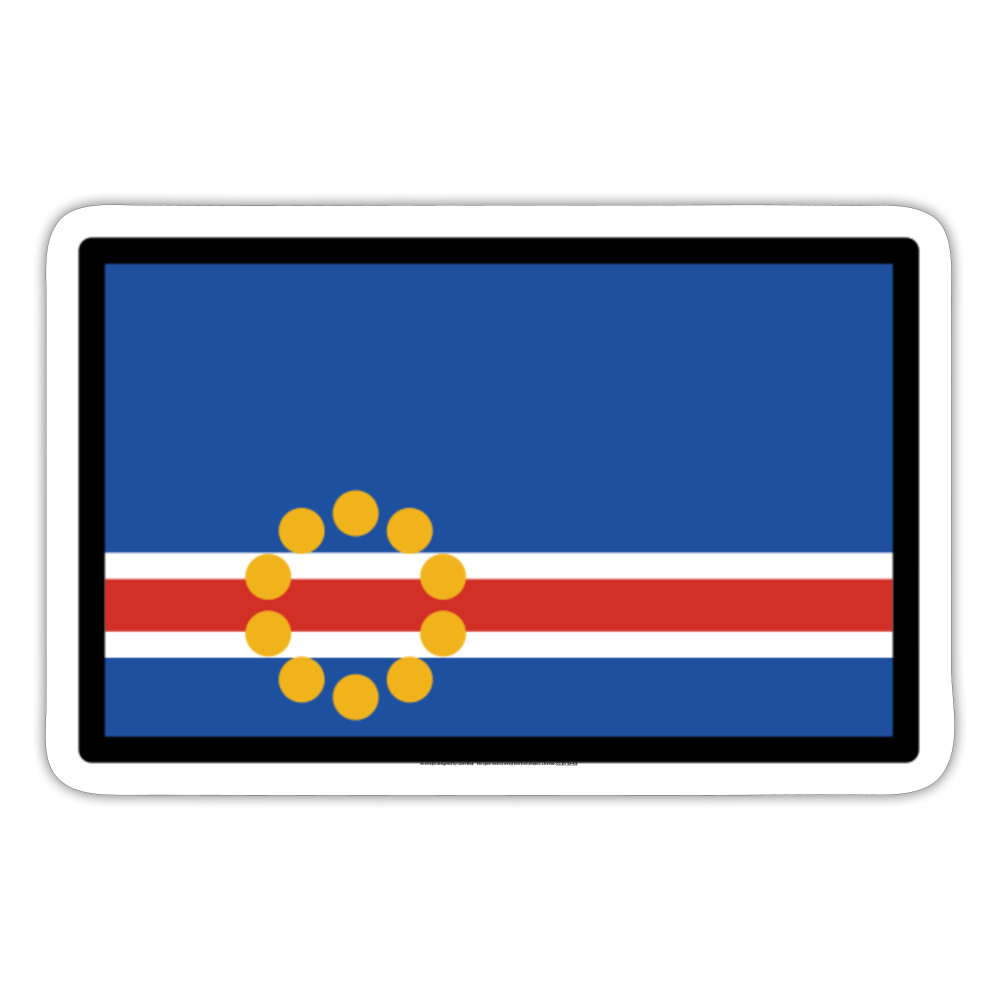 Flag: Cape Verde Moji Sticker - Emoji.Express - white matte