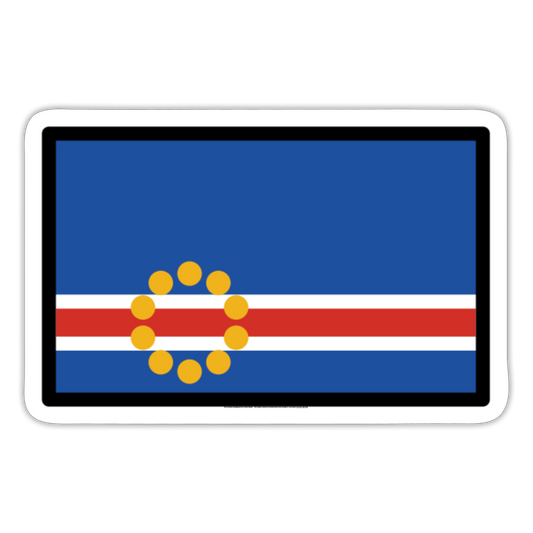 Flag: Cape Verde Moji Sticker - Emoji.Express - white matte