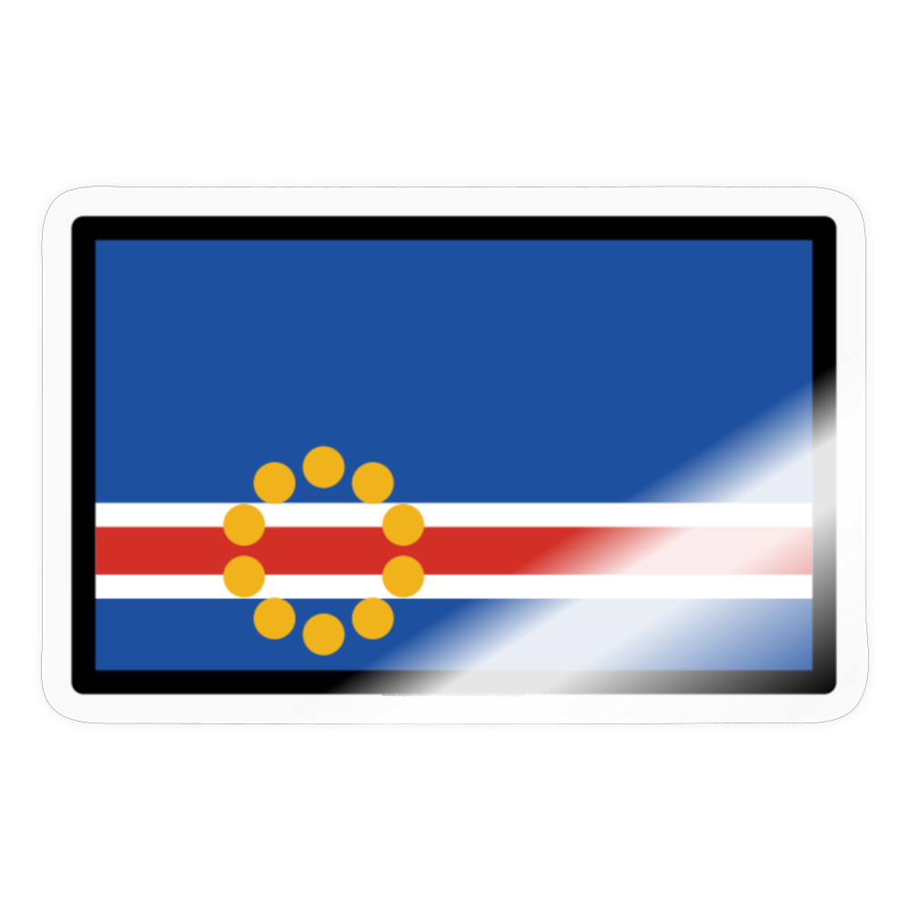 Flag: Cape Verde Moji Sticker - Emoji.Express - transparent glossy