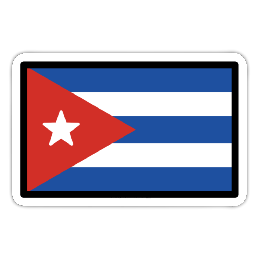 Flag: Cuba Moji Sticker - Emoji.Express - white matte