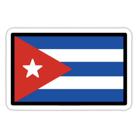 Flag: Cuba Moji Sticker - Emoji.Express - white matte