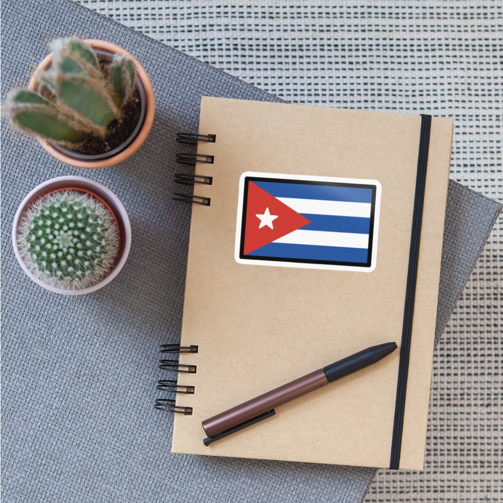 Flag: Cuba Moji Sticker - Emoji.Express - white glossy