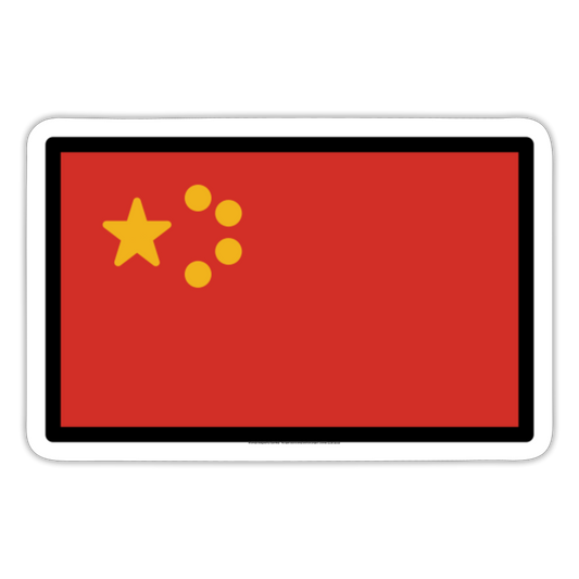 Flag: China Moji Sticker - Emoji.Express - white matte