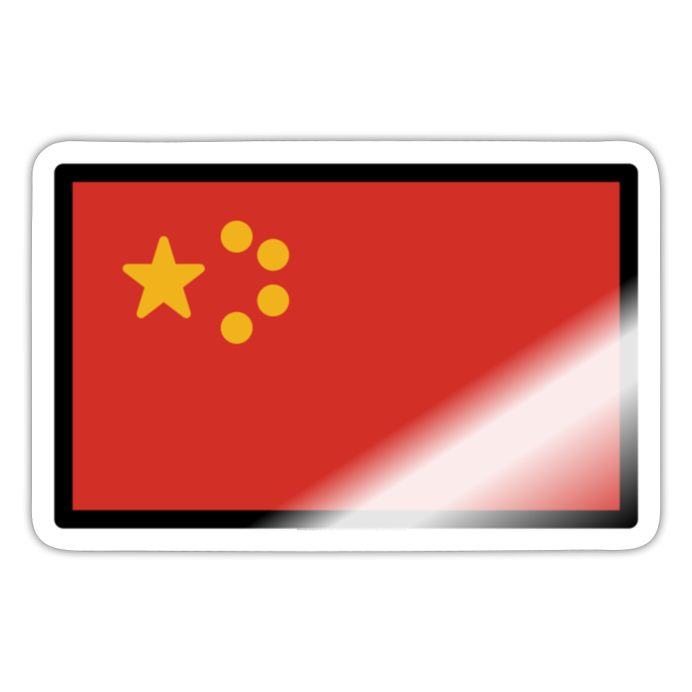 Flag: China Moji Sticker - Emoji.Express - white glossy