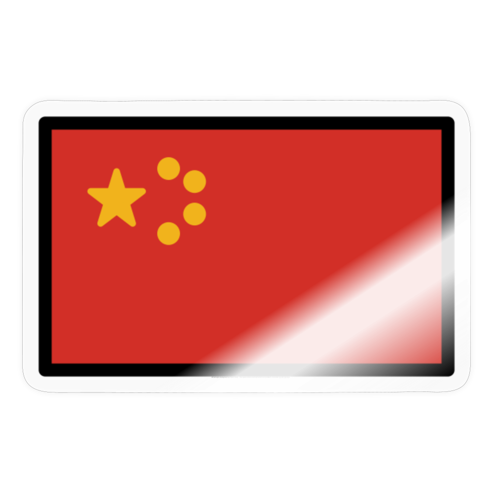 Flag: China Moji Sticker - Emoji.Express - transparent glossy