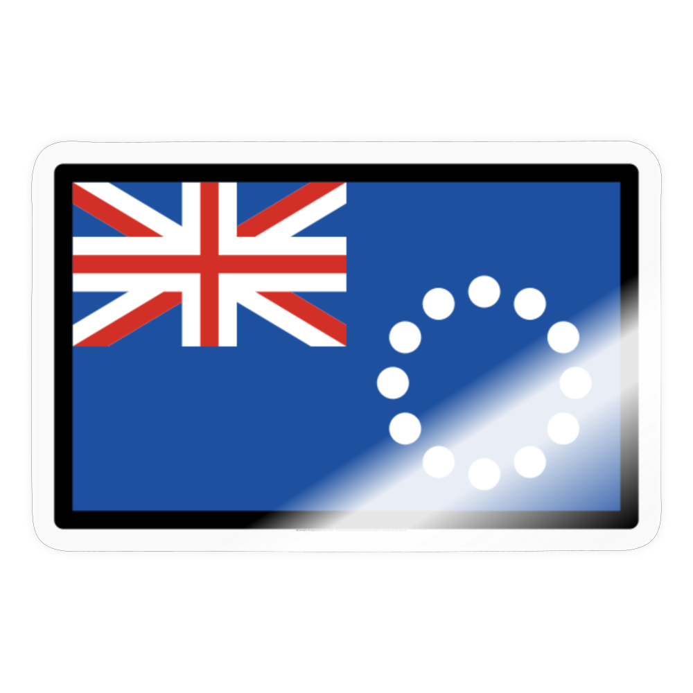 Flag: Cook Islands Moji Sticker - Emoji.Express - transparent glossy