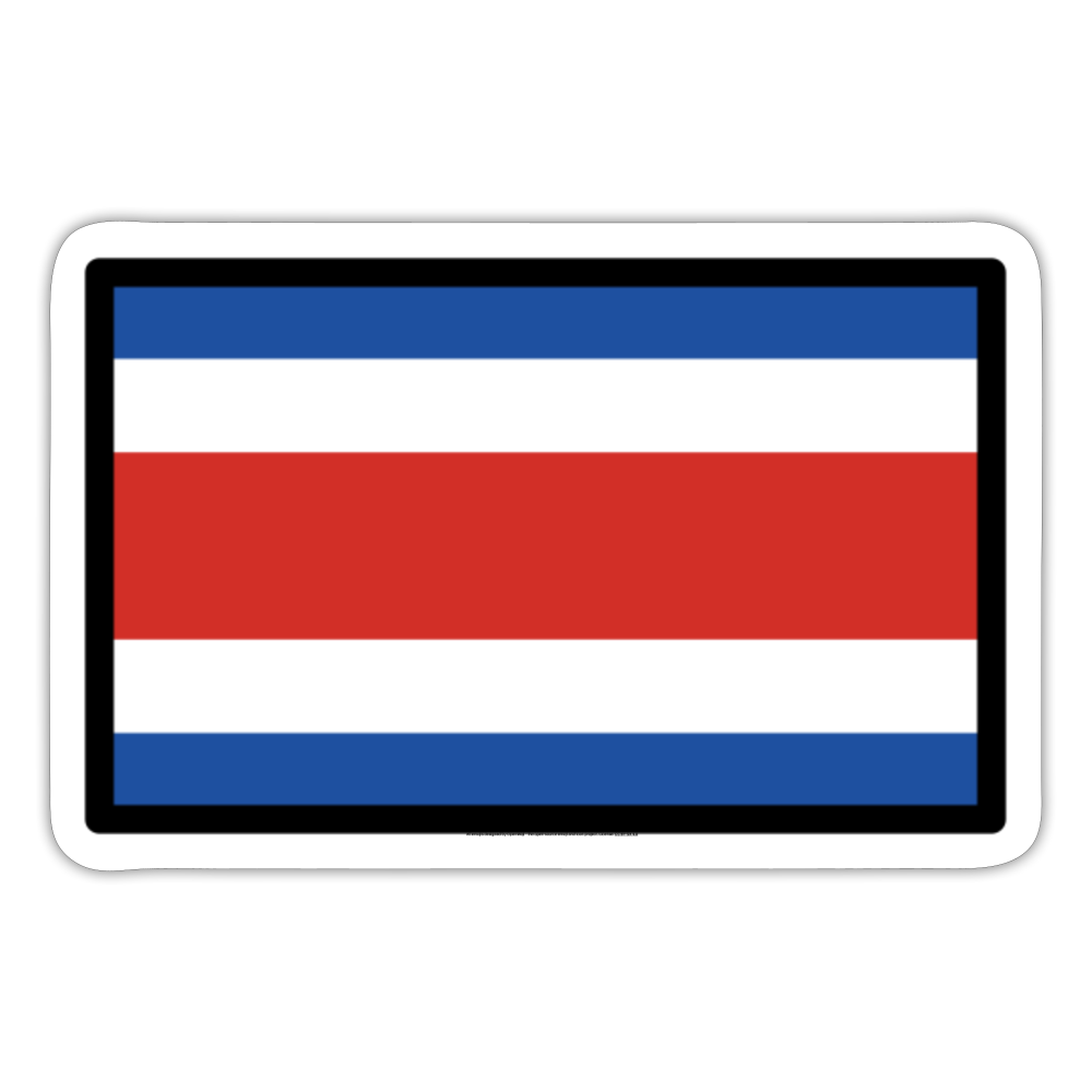 Flag: Costa Rica Moji Sticker - Emoji.Express - white matte