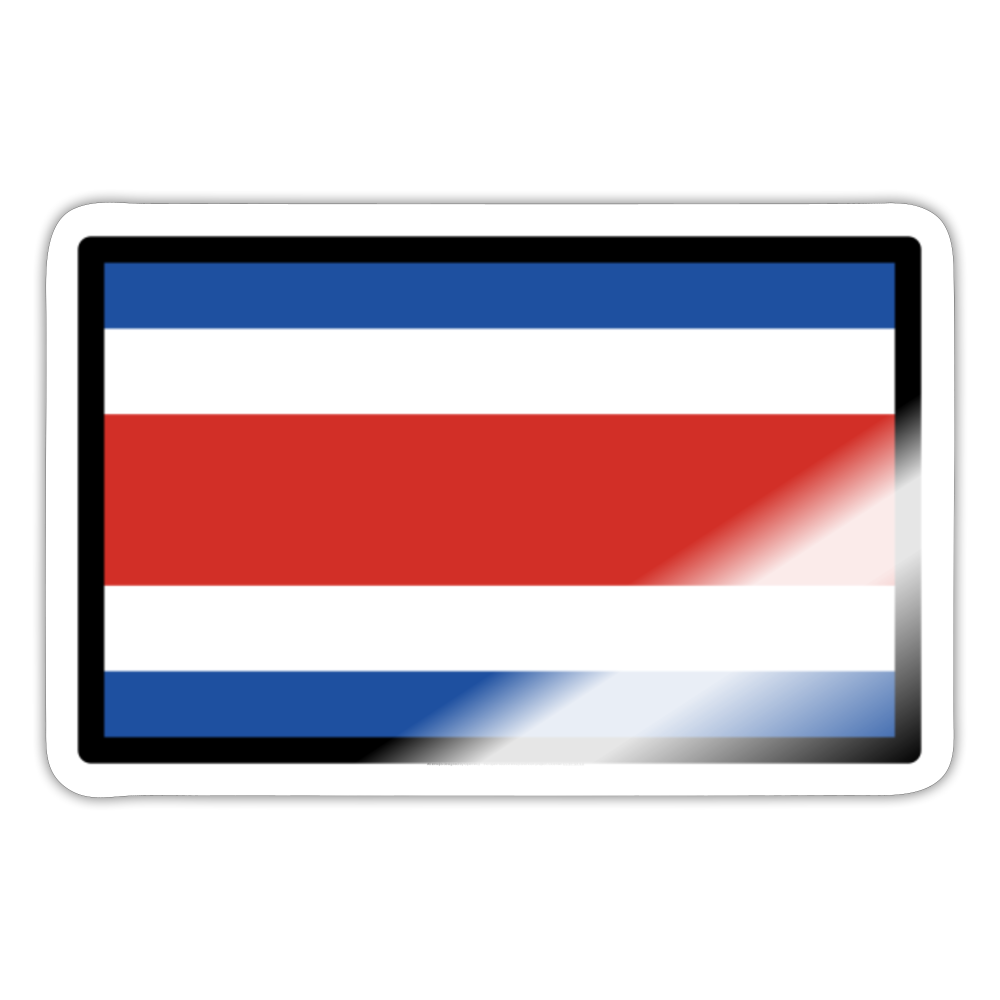 Flag: Costa Rica Moji Sticker - Emoji.Express - white glossy