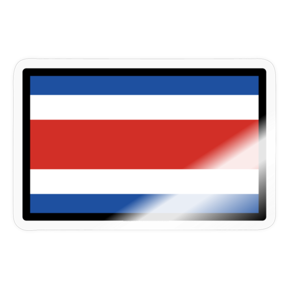 Flag: Costa Rica Moji Sticker - Emoji.Express - transparent glossy