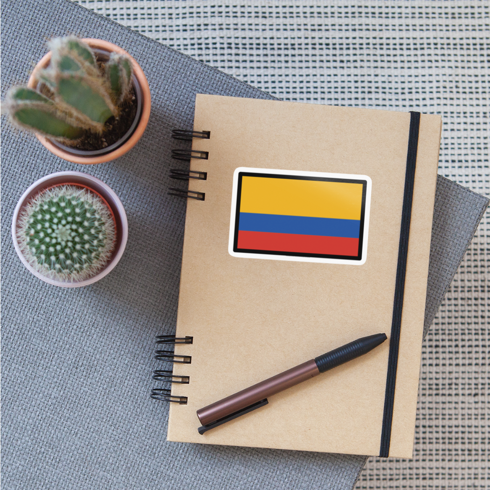 Flag: Colombia Moji Sticker - Emoji.Express - white glossy