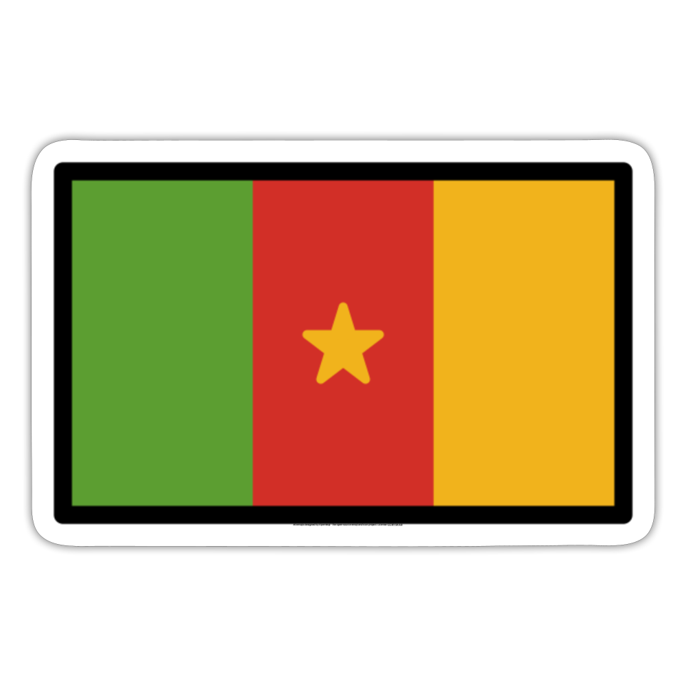 Flag: Cameroon Moji Sticker - Emoji.Express - white matte