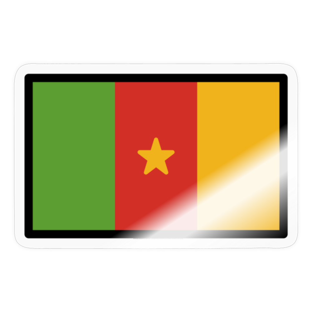 Flag: Cameroon Moji Sticker - Emoji.Express - transparent glossy