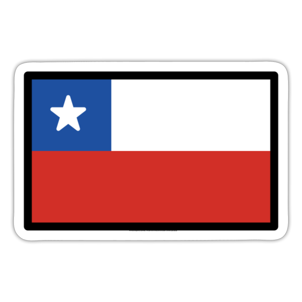 Flag: Chile Moji Sticker - Emoji.Express - white matte