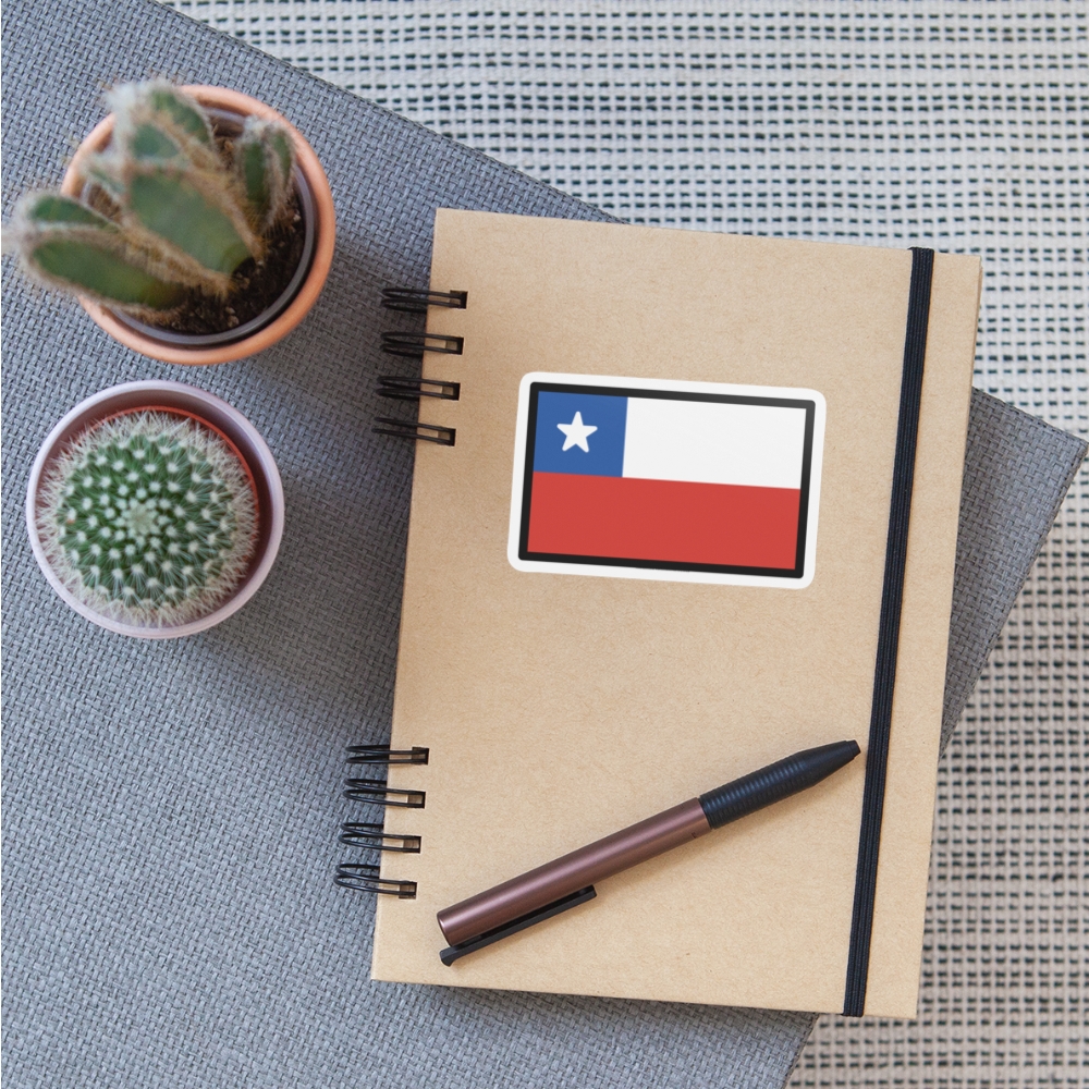 Flag: Chile Moji Sticker - Emoji.Express - white matte