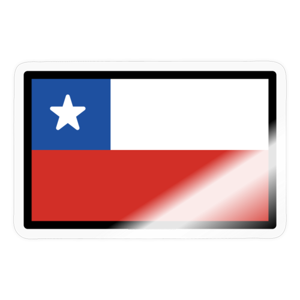 Flag: Chile Moji Sticker - Emoji.Express - transparent glossy