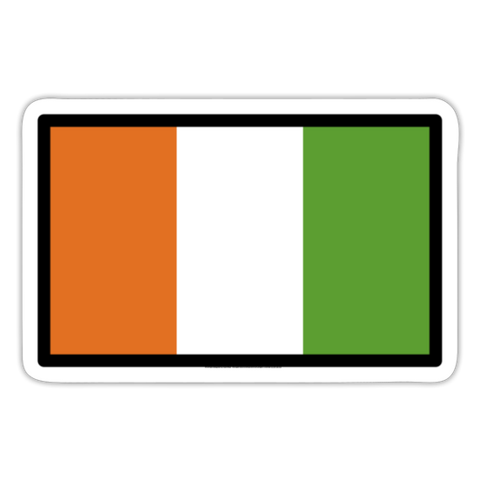 Flag: Côte d’Ivoire Moji Sticker - Emoji.Express - white matte