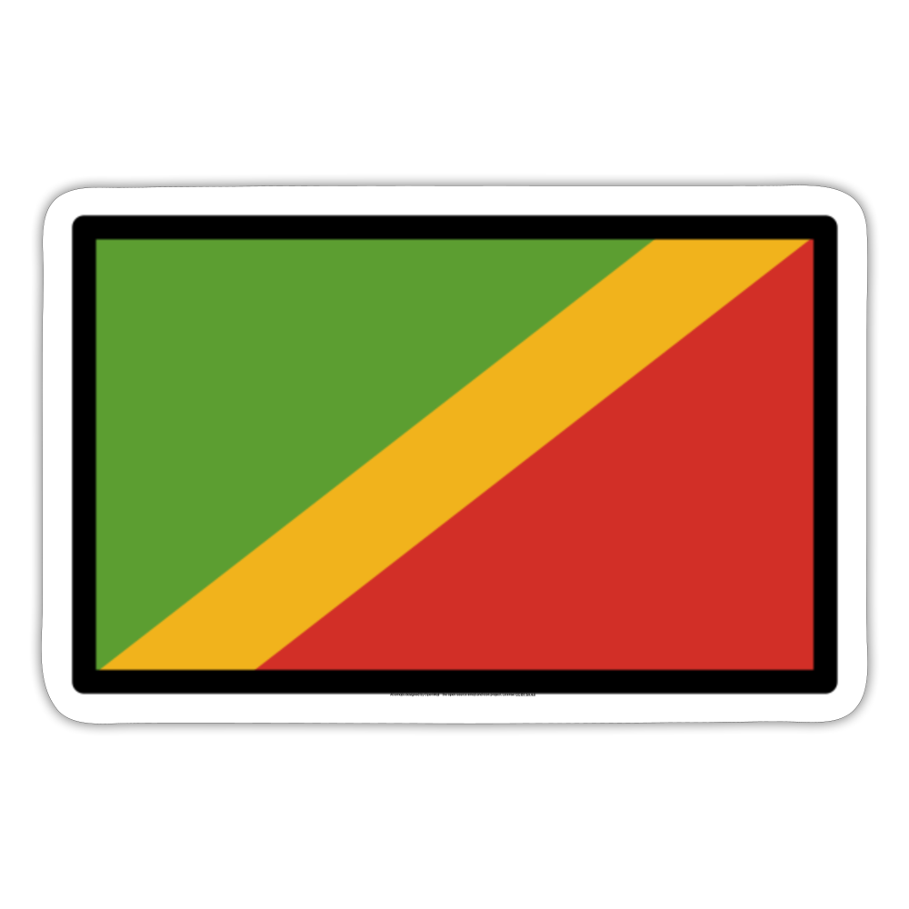 Flag: Congo-Brazzaville Moji Sticker - Emoji.Express - white matte
