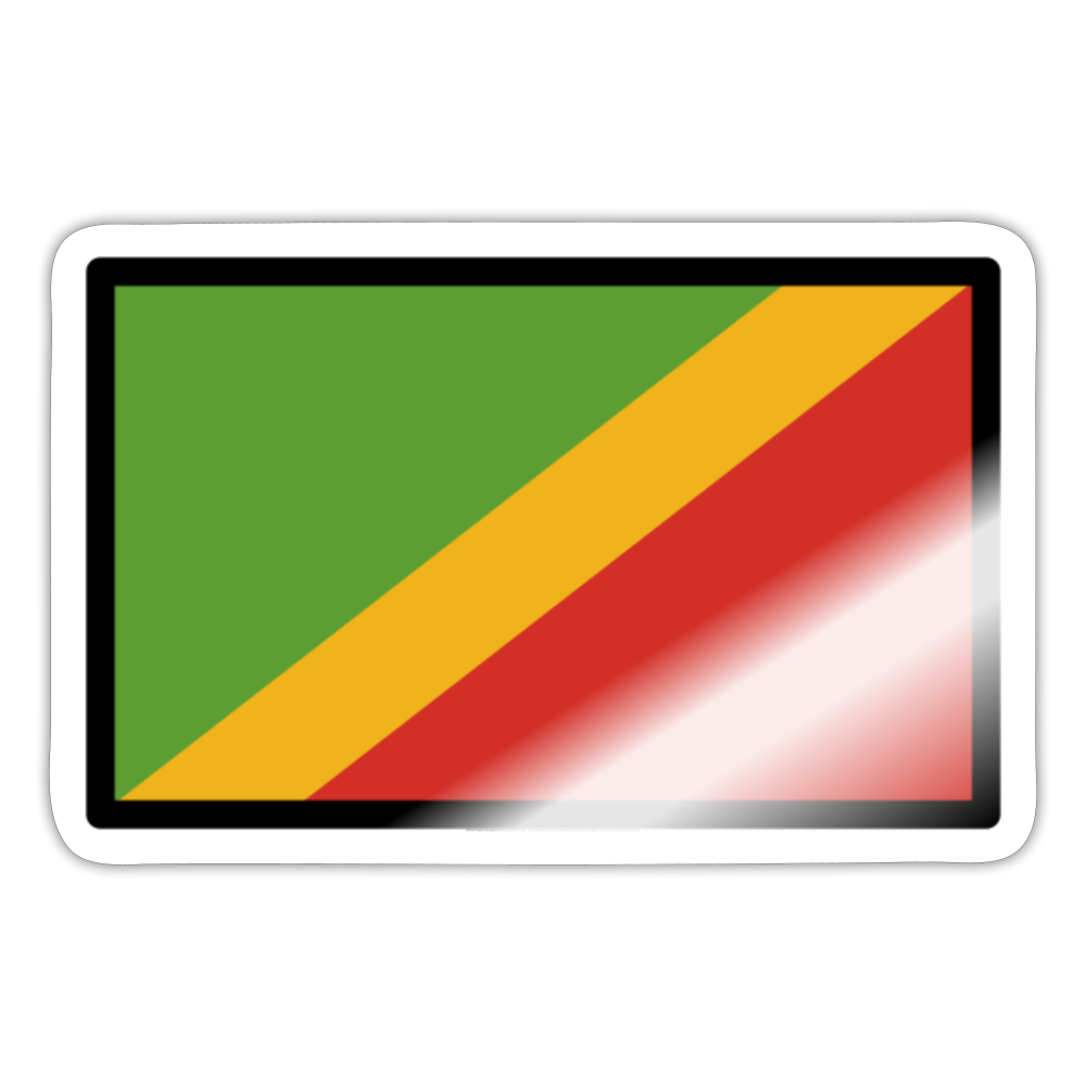 Flag: Congo-Brazzaville Moji Sticker - Emoji.Express - white glossy