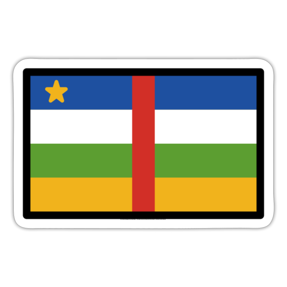 Flag: Central African Republic Moji Sticker - Emoji.Express - white matte