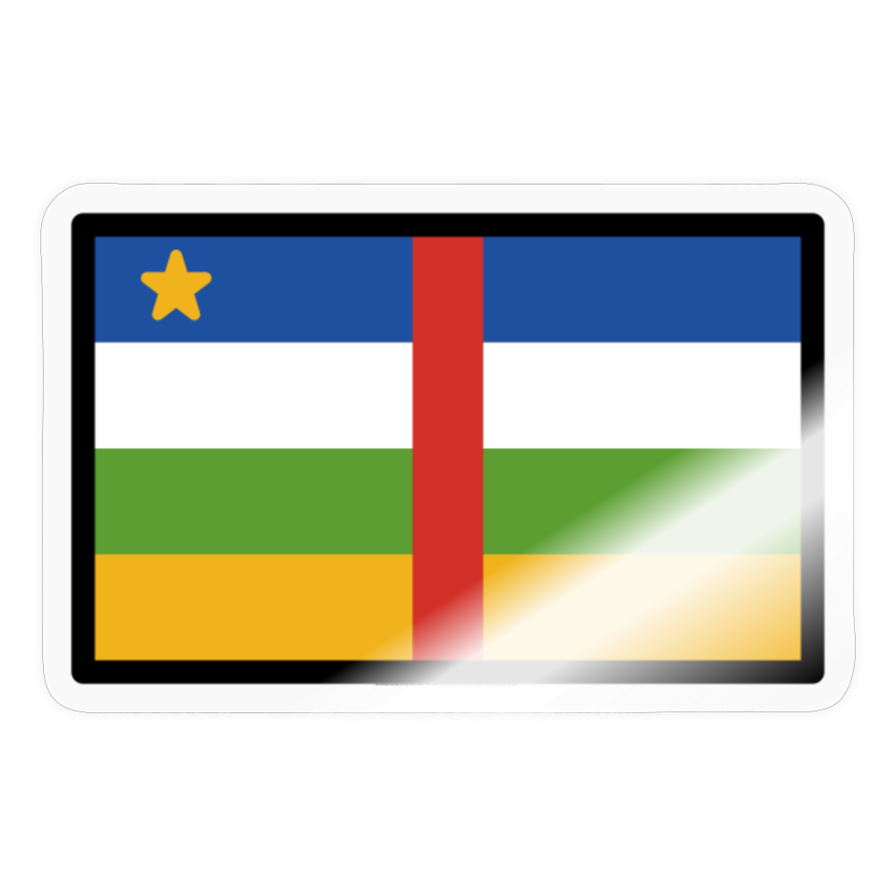Flag: Central African Republic Moji Sticker - Emoji.Express - transparent glossy