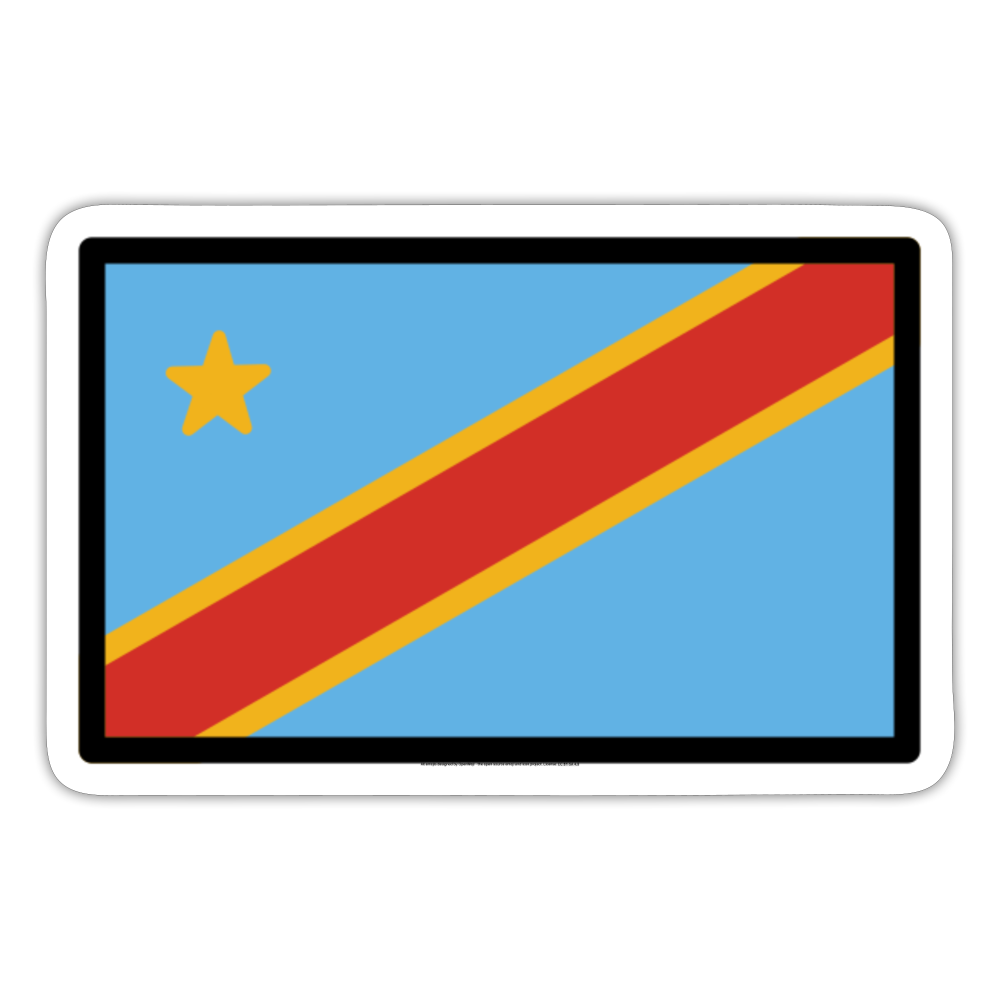 Flag: Congo-Kinshasa Moji Sticker - Emoji.Express - white matte