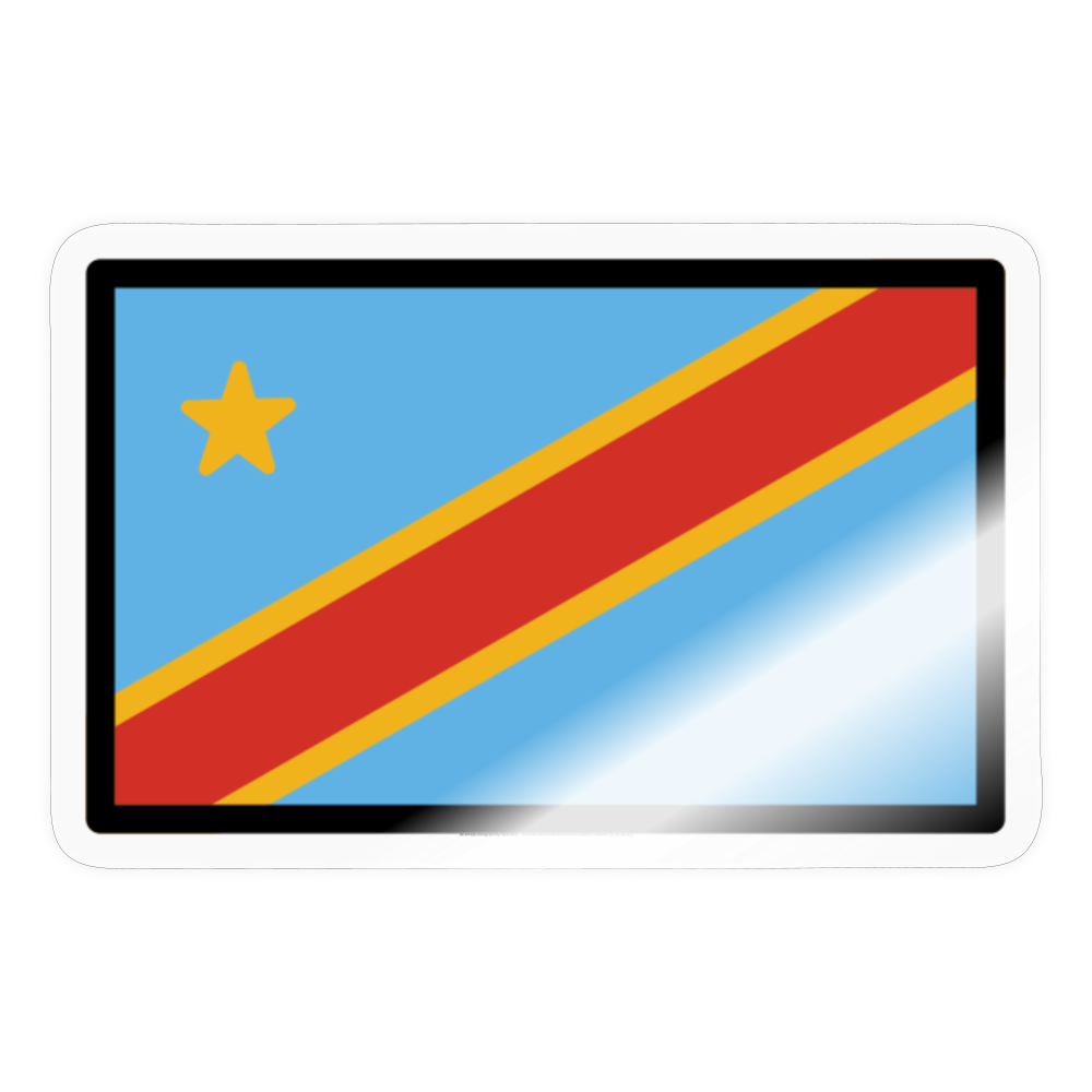 Flag: Congo-Kinshasa Moji Sticker - Emoji.Express - transparent glossy