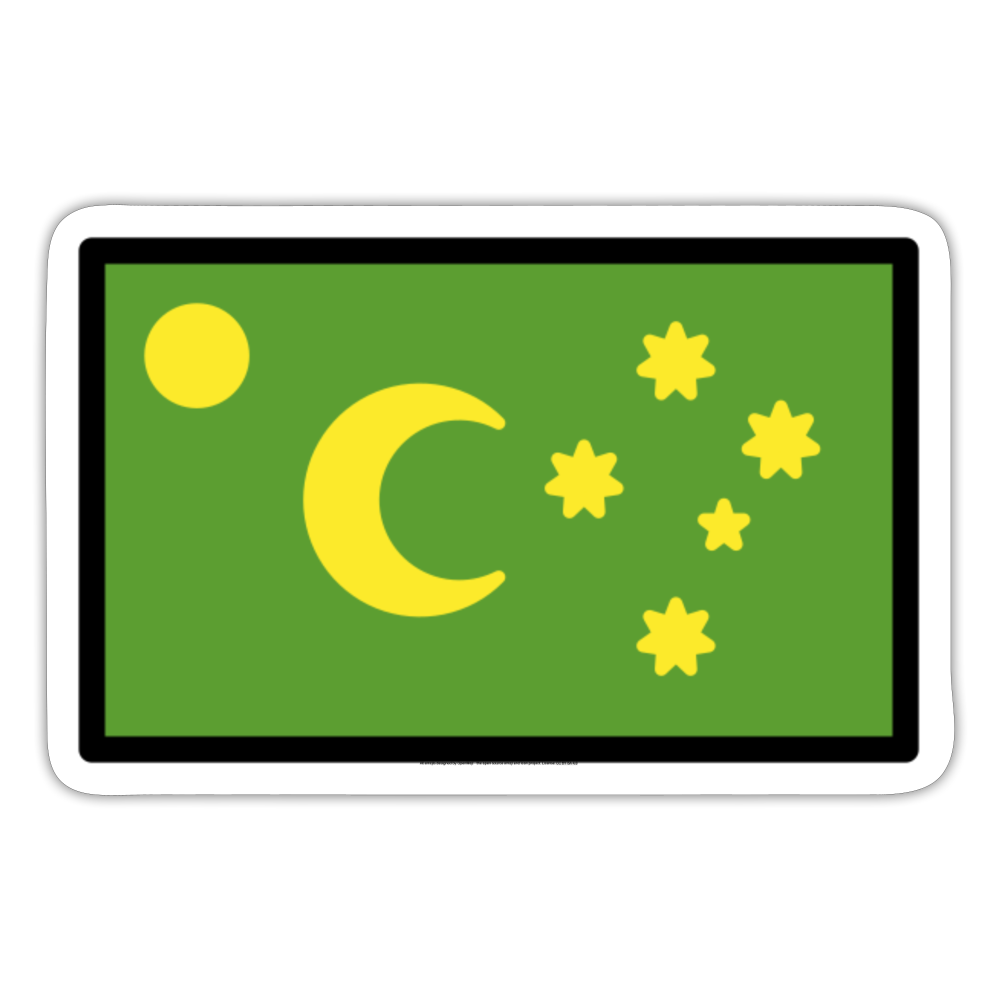 Flag: Cocos (Keeling) Islands Moji Sticker - Emoji.Express - white matte