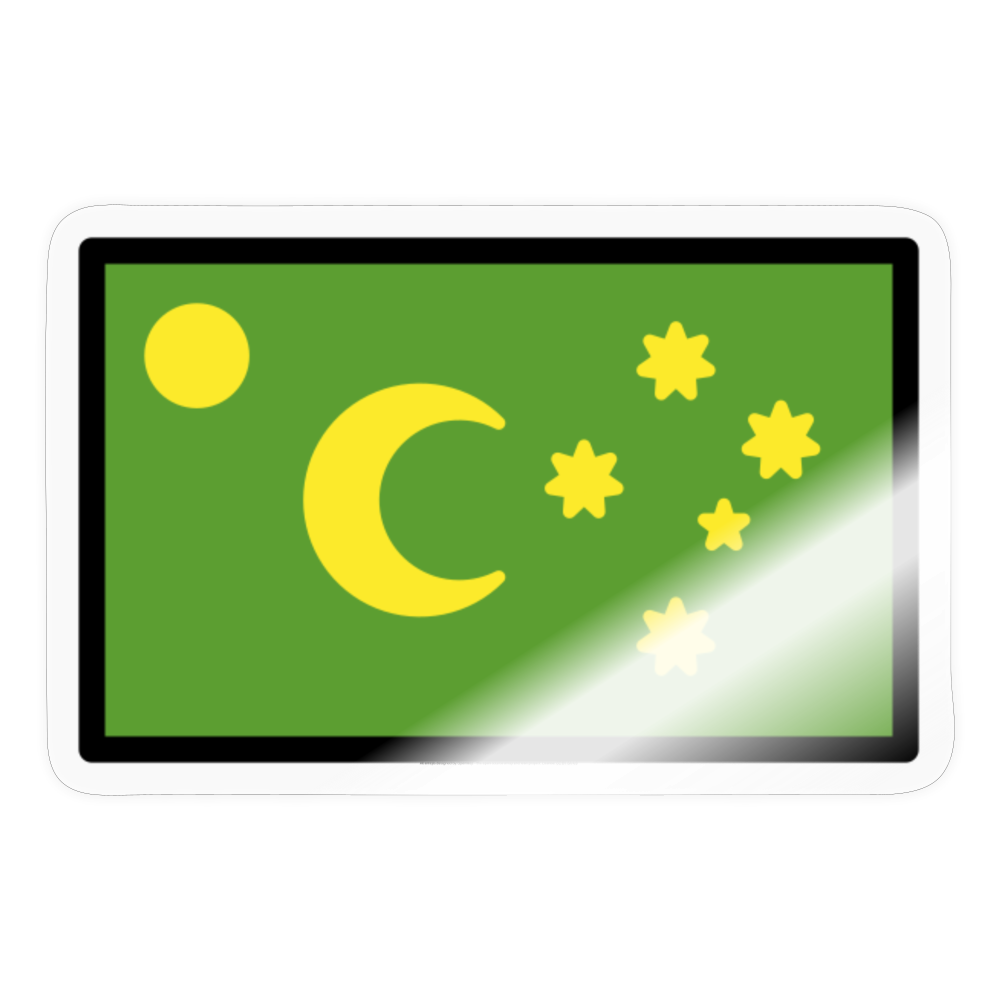 Flag: Cocos (Keeling) Islands Moji Sticker - Emoji.Express - transparent glossy